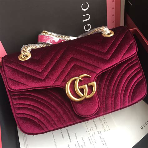 gucci red velvet makeup bag|gucci velvet marmont bag.